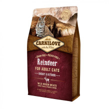 Сухой корм Carnilove Cat Energy & Outdoor, для кошек, северный олень, 2 кг