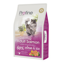 Сухой корм Profine Cat Derma, для кошек, с лолосем и рисом, 10 кг