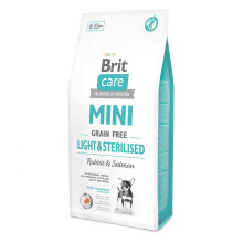 Сухий корм Brit Care GF Mini Light & Sterilised, для собак малих порід, 7 кг