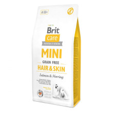 Сухой корм Brit Care GF Mini Hair & Skin, для собак малых пород, 7 кг