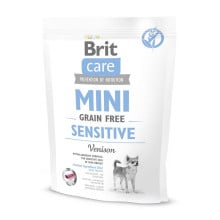 Сухой корм Brit Care GF Mini Sensitive, для собак малых пород с чувствительным пищеварением, 0.4 кг