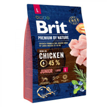 Сухий корм Brit Premium Dog Junior L, для цуценят великих порід, 3 кг