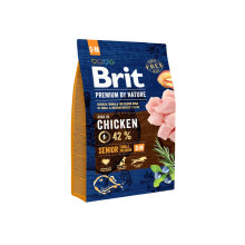 Сухий корм Brit Premium Dog Senior S + M, для літніх собак, 3 кг