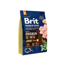 Сухий корм Brit Premium Dog Junior, для цуценят середніх порід, 3 кг