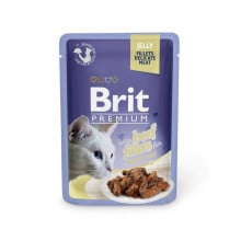 Вологий корм Brit Premium Cat, для кішок, філе яловичини в желе, 85 г