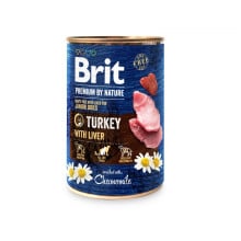 Консерва Brit Premium by Nature, для собак, індичатина, 400 г