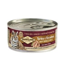 Консерва Carnilove Cat, для кошек, индейка и северный олень, 100 г