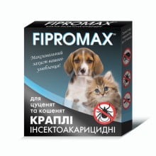 Капли Fipromax против блох и клещей, для котят и щенков от 1.5 до 4 кг, 2 пипетки