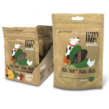 Ласощі м'ясне Croci Happy Farm, для собак, курка зі шпинатом, 80 г, 12 пач / уп, ціна за 1 пачку