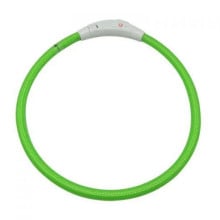 Нашийник LED світиться Croci для собак, USB, силікон, зелений, 40 см