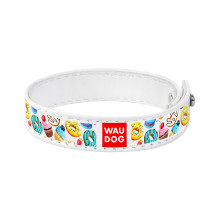 Браслет WAUDOG Design, з малюнком "Пампушки", ширина 15 мм, довжина 21-23 см, білий