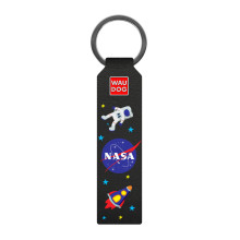 Брелок WAUDOG Design, з малюнком "NASA", ширина 20 мм, довжина 95 мм, чорний