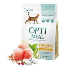 Сухий корм Optimeal для дорослих котів, з куркою, 300 г