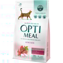 Сухой корм Optimeal для взрослых кошек, с телятиной, 700 г