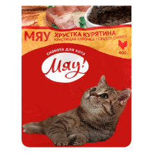 Сухой корм Мяу для кошек, курячий, 400 г