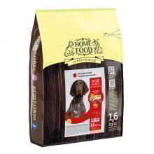 Сухой корм Home Food для взрослых собак средних и крупных пород, с уткой и нутом, гипоаллергенный, беззерновой, 1.6 кг