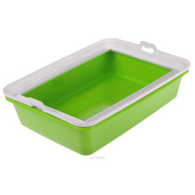 Туалет MPS Hydra Mini Green для котів, з рамкою, зелений, 43×31×12 см
