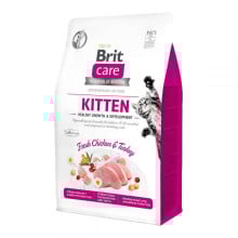 Сухой корм Brit Care Cat GF Kitten HGrowth & Development, для котят, с курицей и индейкой, 2 кг
