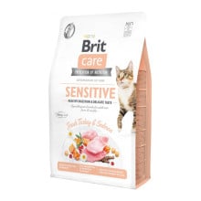 Сухой корм Brit Care Cat GF Sensitive Digestion & Delicate Taste, для привередливых кошек, 2 кг