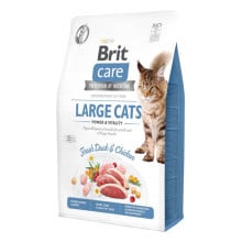 Сухой корм Brit Care Cat GF Large cats Power & Vitality, для кошек крупных пород, с уткой и курицей, 2 кг