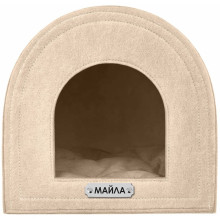 Домик BronzeDog для кошек и собак, бежевый, 70×70×70 см