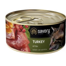 Влажный корм для котят Savory, с индейкой, 200 г