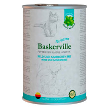 Влажный корм Baskerville для котов, оленина с кроликом и кошачьей мятой, 400 г