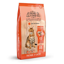 Сухой корм Home Food Супер-премиум для активных кошек, с курицей и креветкой, 10 кг