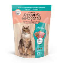 Сухой корм Home Food Супер-премиум для кастрированных и стерилизованных кошек, с кроликом и клюквой, 400 г