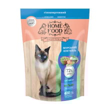 Сухой корм Home Food Sensitive Супер-премиум гипоаллергенный для взрослых кошек, морской коктейль, 400 г