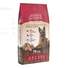 Сухой корм Home Food Premium для собак средних пород, мясное ассорти, 10 кг