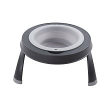 Миска Dexas Single Elevated Feeder одинарная, на складной подставке, малая, светло-серая, 360 мл