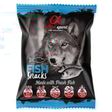 Полувлажное лакомство для собак Alpha Spirit DOG Snacks Fish, кубики с рыбой, 50 г
