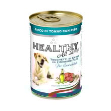 Консерва Healthy All Days, паштет зі шматочками, тунець з рисом, для собак 400 г