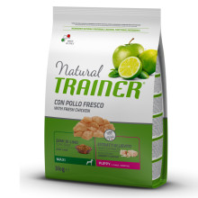 Корм Trainer Natural Super Premium Puppy Maxi для цуценят великих порід, до 8 місяців, для росту кісток, 3 кг