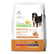 Корм Natural Trainer Dog Sensitive для дорослих собак середніх і великих порід, з лососем, 3 кг