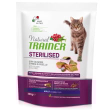Корм Trainer Natural Super Premium для дорослих стерилізованих кішок від 1 року, з лососем і горохом, 300 г