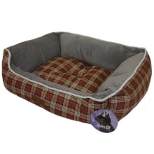 Лежанка AnimAll Nena Soft L BURGUNDY для собак и кошек, клетка, 65×51×18 см
