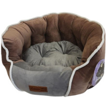 Лежанка AnimAll Rolyal Soft S COFFEE - GREY для собак и кошек, серо-коричневая, 48×42×20 см