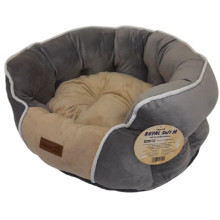 Лежанка AnimAll Royal Soft M GREY - BEIGE для собак и кошек, серо-бежевый, 53×47×21 см