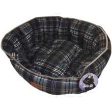 Лежанка AnimAll Royal Soft-2 M BLACK-MARINE для собак и кошек, клетка, 59×53×23 см