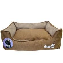 Лежанка AnimAll Gama L Gold Brown для собак и кошек, золотисто-коричневая, 65×51×18 см