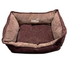 Лежанка AnimAll Nena S VELOURS Berry для собак и кошек, коричневая, 45×35×16 см