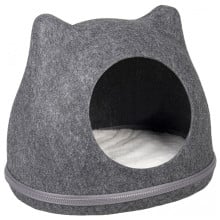 Домик Flamingo Basket Tiga для кошек, фетр, серый, 43×36×35 см
