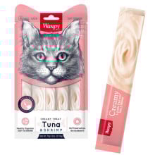 Лакомство Wanpy Creamy Lickable Treats Tuna&Shrimp с тунцом, креветками, витаминами и таурином, для кошек, 5×14 г