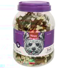 Ласощі Wanpy Duck Jerky & Calcium Bone Twists кістка з в'яленої качкою і кальцієм, для собак, 1.2 кг