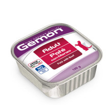 Консервы Gemon Cat Wet Adult для взрослых кошек, паштет с говядиной, 100 г