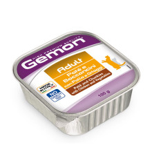 Консервы Gemon Cat Wet Adult для взрослых кошек, кусочки в паштете, курица с овощами, 100 г