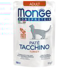 Влажный корм Monge Cat Monoprotein Adult для взрослых кошек, паштет, с индейкой, 85 г