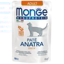 Влажный корм Monge Cat Monoprotein Adult для взрослых кошек, паштет, с уткой, 85 г